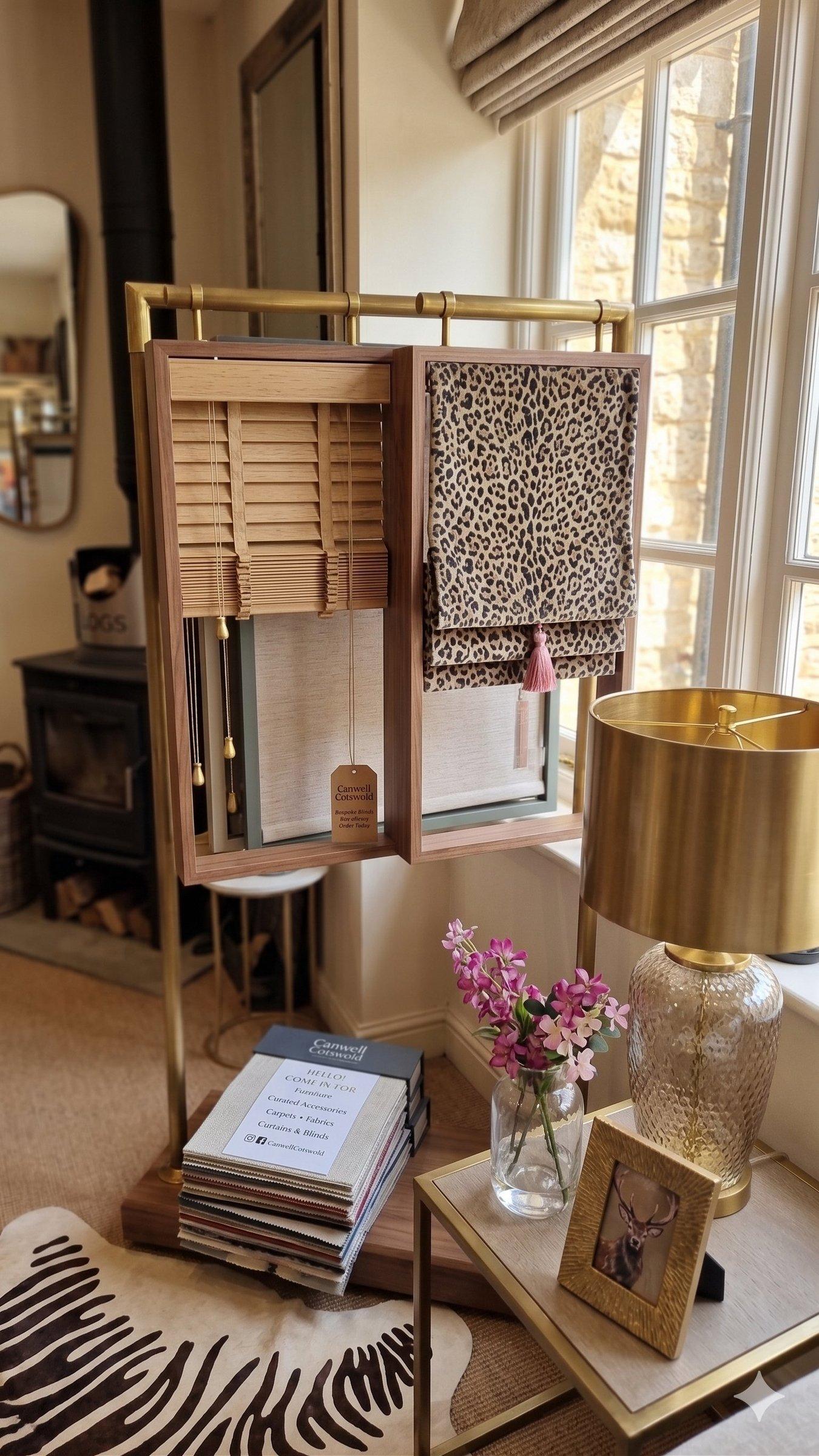 Blinds on display at the Canwell Interiors showroom